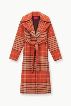 CARVER COAT | PERSIMMON MEGA PLAID 12 CARVER COAT | PERSIMMON MEGA PLAID -Staud Outlet Store STAUD CARVER COAT PERSIMMONMEGAPLAID FALL 23 ECOM 1