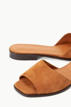 CASPIAN SLIDE | TAN SUEDE -Staud Outlet Store STAUD CASPIAN SLIDE TANSUEDE SUPF 23 ECOM 4