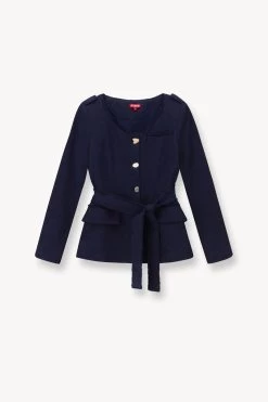 CHARLES BLAZER | NAVY 10 CHARLES BLAZER | NAVY -Staud Outlet Store STAUD CHARLES BLAZER NAVY SUPF 23 ECOM 1