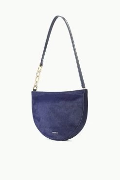 COLT SHOULDER BAG | NAVY HAIRCALF -Staud Outlet Store STAUD COLT SHOULDERBAG NAVY FALL 23 ECOM 2