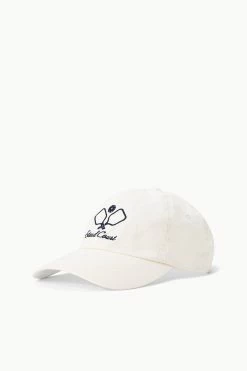 COURT HAT | WHITE -Staud Outlet Store STAUD COURT HAT IVORY SUPF 23 ECOM 2