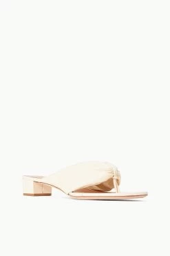 DAHLIA SANDAL | CREAM -Staud Outlet Store STAUD DAHLIA SANDAL CREAM SPRING 23 ECOM 2
