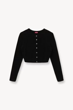 DEANNA SWEATER | BLACK -Staud Outlet Store STAUD DEANNA SWEATER BLACK SUPF 23 ECOM 1