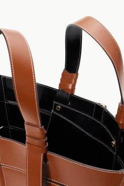 DIAMOND TOTE | TAN CREAM -Staud Outlet Store STAUD DIAMOND TOTE TANCREAM SPRING 23 ECOM 4