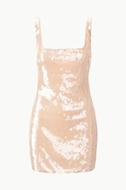 ECLIPSE DRESS | BEIGE -Staud Outlet Store STAUD ECLIPSEDRESS BEIGE ECOM 1