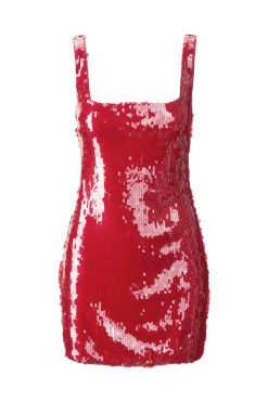 ECLIPSE DRESS | POINSETTIA -Staud Outlet Store STAUD ECLIPSEDRESS POINSETTIA ECOM 1