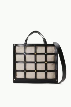 EMMA TOTE | BLACK NATURAL -Staud Outlet Store STAUD EMMATOTE BAG BLACKNATURAL SUPF 23 ECOM 1
