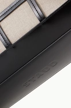 EMMA TOTE | BLACK NATURAL -Staud Outlet Store STAUD EMMATOTE BAG BLACKNATURAL SUPF 23 ECOM 3