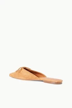 GINA MULE | CASHEW SUEDE -Staud Outlet Store STAUD GINA MULE CASHEW SPRING 23 ECOM 3
