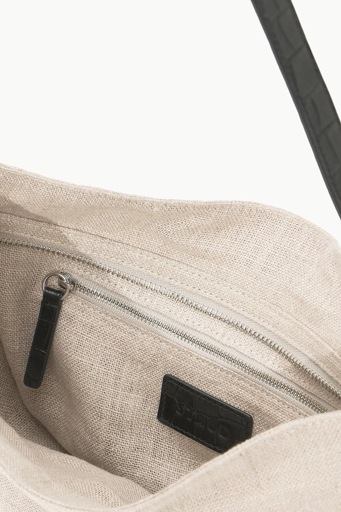 MARIKE BAG | NATURAL BLACK LINEN 3 MARIKE BAG | NATURAL BLACK LINEN - Image 3