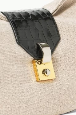 MARIKE BAG | NATURAL BLACK LINEN 8 MARIKE BAG | NATURAL BLACK LINEN -Staud Outlet Store STAUD GWEN CLUTCH NATURALBLACK SUPF 23 ECOM 4