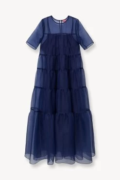 HYACINTH DRESS | NAVY 10 HYACINTH DRESS | NAVY -Staud Outlet Store STAUD HYACINTH DRESS NAVY SPRING 23 ECOM 1