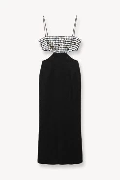JADA DRESS | BLACK -Staud Outlet Store STAUD JADA DRESS BLACK SUPF 23 ECOM 1 1