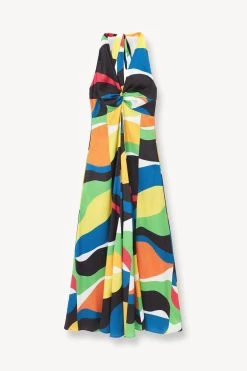 JENNIFER DRESS | MARBLE WAVE -Staud Outlet Store STAUD JENNIFER DRESS MARBLE WAVE SUPF 23 ECOM 1