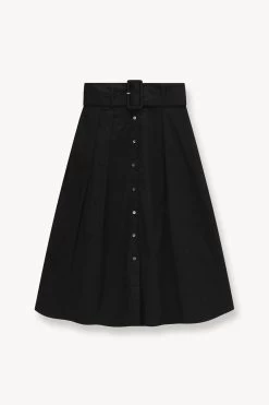 KINGSLEY SKIRT | BLACK -Staud Outlet Store STAUD KINGSLEY SKIRT BLACK SUPF 23 ECOM 1 1