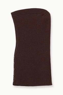 KNIT BALACLAVA | DARK CHOCOLATE -Staud Outlet Store STAUD KNITBALACLAVA ACCESSORY DARKCHOCOLATE FALL 23 ECOM 2