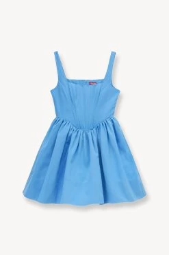 LANDSCAPE DRESS | AZURE 10 LANDSCAPE DRESS | AZURE -Staud Outlet Store STAUD LANDSCAPE DRESS AZURE SUPF 23 ECOM 1