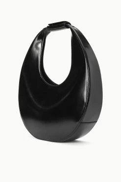 LARGE MOON BAG | BLACK POLISHED -Staud Outlet Store STAUD LARGEMOOON TOTEBAG BLACK FALL 23 ECOM 2