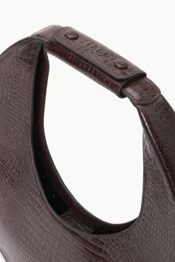 LARGE MOON BAG | ESPRESSO CROC EMBOSSED 8 LARGE MOON BAG | ESPRESSO CROC EMBOSSED -Staud Outlet Store STAUD LARGEMOOON TOTEBAG ESPRESSO FALL 23 ECOM 3