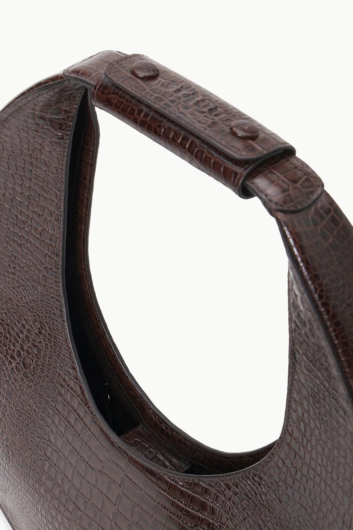 LARGE MOON BAG | ESPRESSO CROC EMBOSSED 3 LARGE MOON BAG | ESPRESSO CROC EMBOSSED - Image 3