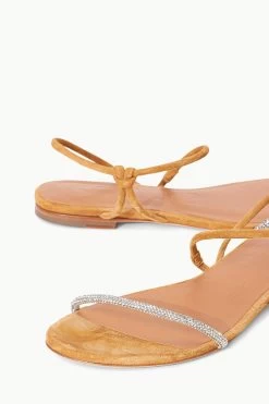 LAUREL CRYSTAL SANDAL | RHINESTONE CASHEW SUEDE 13 LAUREL CRYSTAL SANDAL | RHINESTONE CASHEW SUEDE -Staud Outlet Store STAUD LAUREL SANDAL CASHEWRHINESTONE SPRING 23 ECOM 4