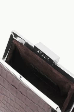 LENNON CONVERTIBLE BAG | ESPRESSO CROC EMBOSSED -Staud Outlet Store STAUD LENNON CONVERTIBLEBAG ESPRESSO FALL 23 ECOM 4