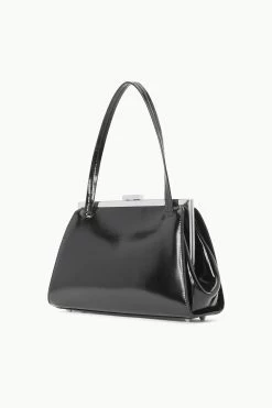 LENNON SHOULDER BAG | BLACK POLISHED -Staud Outlet Store STAUD LENNON SHOULDERBAG BLACK FALL 23 ECOM 2