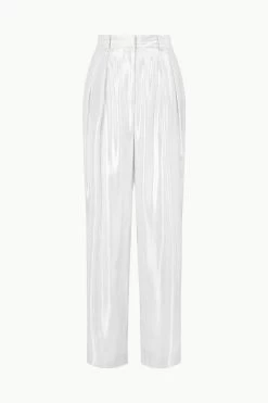 LUISA PANT | SILVER -Staud Outlet Store STAUD LUISAPANT SILVER ECOM 1
