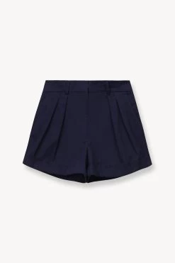 LUISA SHORT | NAVY -Staud Outlet Store STAUD LUISA SHORT NAVY SUPF 23 ECOM 1 4
