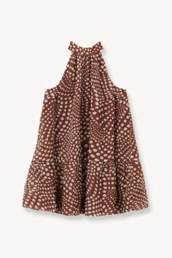 MARLOWE DRESS | CLOVE WAVY DOT 10 MARLOWE DRESS | CLOVE WAVY DOT -Staud Outlet Store STAUD MARLOWE DRESS CLOVE WAVY DOTS SUPF 23 ECOM 1