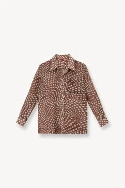 MARTHA TUNIC | CLOVE WAVY DOT 10 MARTHA TUNIC | CLOVE WAVY DOT -Staud Outlet Store STAUD MARTHA TUNIC CLOVE WAVY DOTS SUPF 23 ECOM 1