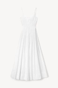 WELLS MAXI DRESS | WHITE 10 WELLS MAXI DRESS | WHITE -Staud Outlet Store STAUD MAXI WELLS DRESS WHITE FALL 22 ECOM 1