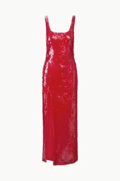 MAXI LE SABLE DRESS | POINSETTIA -Staud Outlet Store STAUD MAXILESABLEDRESS POINSETTIA ECOM 1
