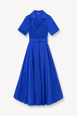 MILLIE DRESS | LAPIS -Staud Outlet Store STAUD MILLIE DRESS LAPIS SUPF 23 ECOM 1