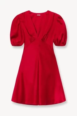 MINI MILLA DRESS | RUBY -Staud Outlet Store STAUD MINI MILLA DRESS RUBY SUPF 23 ECOM 1