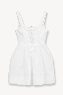 MINI SUTTON DRESS | WHITE 10 MINI SUTTON DRESS | WHITE -Staud Outlet Store STAUD MINI SUTTON DRESS WHITE SUPF 23 ECOM 1