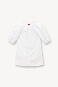 MINI VINCENT DRESS | WHITE -Staud Outlet Store STAUD MINI VINCENT DRESS WHITE SPRING 23 ECOM 1