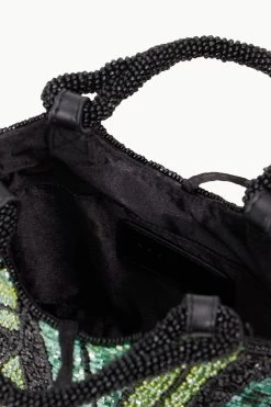ZOE BEADED BAG | GREEN PALM -Staud Outlet Store STAUD MINIBEADEDCOTE BAG GREENPALM SUPF 23 ECOM 4