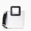 MINI SHIRLEY LEATHER BAG | WHITE BLACK