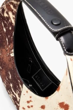 MOON SPLIT BAG | MIXED HAIRCALF -Staud Outlet Store STAUD MOON BAG MXHC HOLIDAY 22 ECOM 3