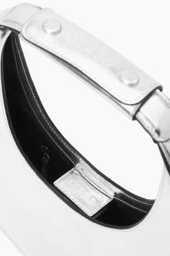MOON BAG | CHROME -Staud Outlet Store STAUD MOON TOTEBAG CHROME FALL 23 ECOM 4