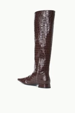 OLGA BOOT | ESPRESSO CROC EMBOSSED -Staud Outlet Store STAUD OLGA BOOT ESPRESSO FALL 23 ECOM 3