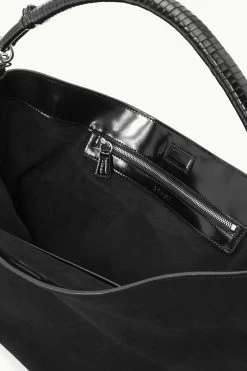 PERRY BAG | BLACK SUEDE -Staud Outlet Store STAUD PARRYHOBO BAG BLACK FALL 23 ECOM 3
