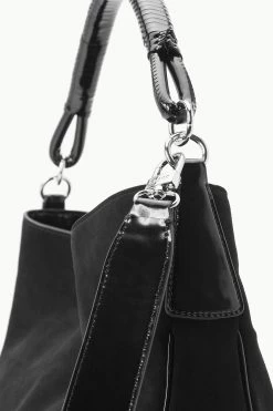 PERRY BAG | BLACK SUEDE -Staud Outlet Store STAUD PARRYHOBO BAG BLACK FALL 23 ECOM 4