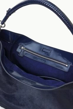 PERRY BAG | NAVY HAIRCALF -Staud Outlet Store STAUD PARRYHOBO BAG NAVY FALL 23 ECOM 4