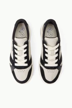 STAUD + KEDS THE COURT SNEAKER | BLACK CREAM -Staud Outlet Store STAUD PICKLEBALL SNEAKER BLACK SUPF 23 ECOM 8 web