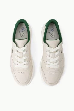 STAUD + KEDS THE COURT SNEAKER | CREAM GREEN -Staud Outlet Store STAUD PICKLEBALL SNEAKER IVORY SUPF 23 ECOM 8 web