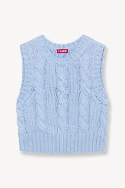 PINGO SWEATER | FRENCH BLUE -Staud Outlet Store STAUD PINGO SWEATER FRENCH BLUE FALL 23 ECOM 1