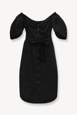 REESE DRESS | BLACK -Staud Outlet Store STAUD REESE DRESS BLACK SUPF 23 ECOM 1 1
