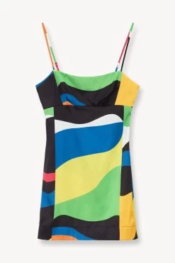 REMINGTON DRESS | MARBLE WAVE -Staud Outlet Store STAUD REMINGTON DRESS MARBLE WAVE SUPF 23 ECOM 1 1